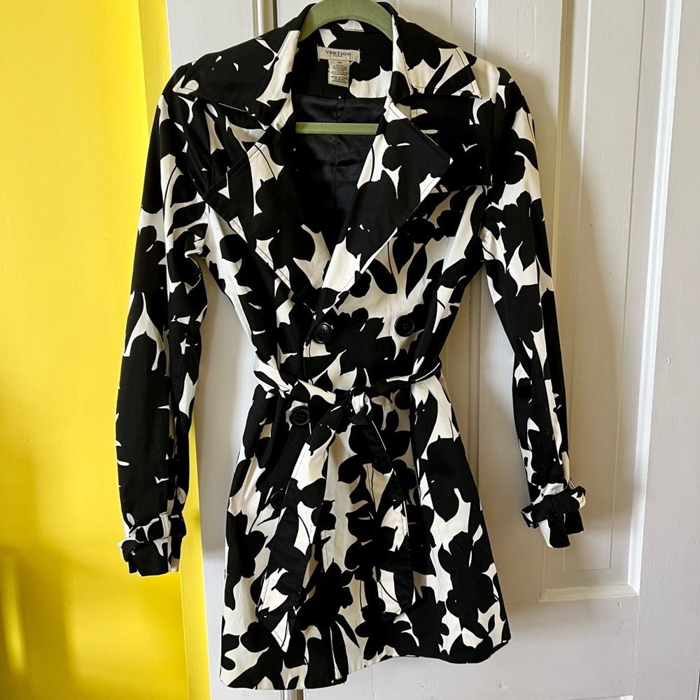 Spring Floral Trench Coat